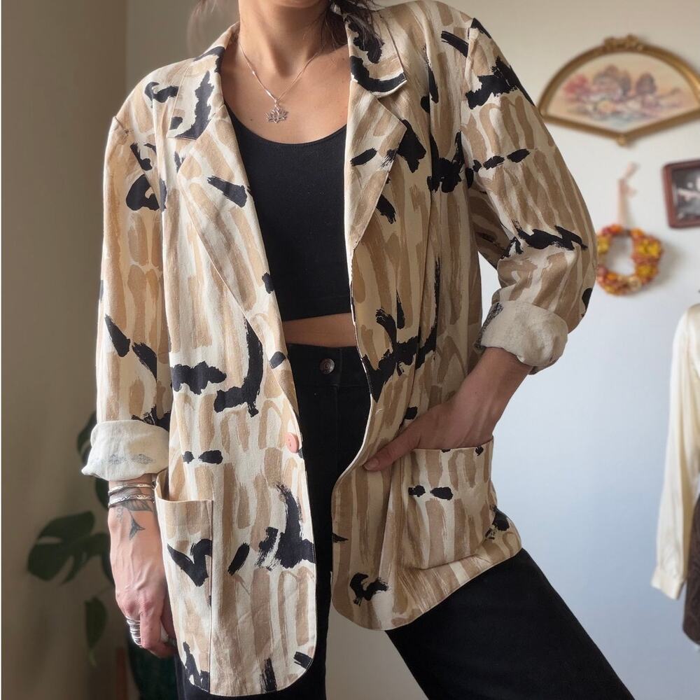 Vintage Raw Silk Abstract Balzer